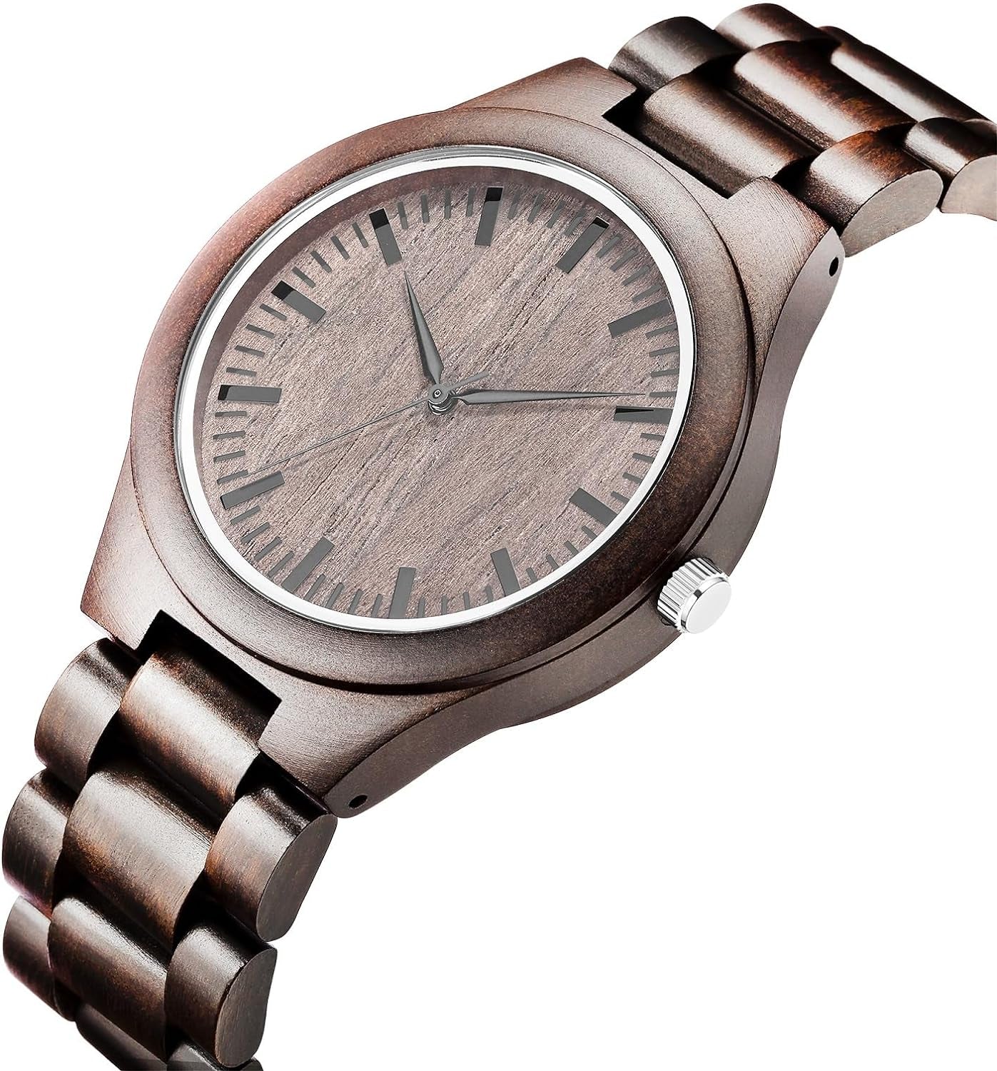 Engraved Wooden Watches for Men - Handmade Mens Wood Watches for Husband Boyfriend Dad Son Gifts