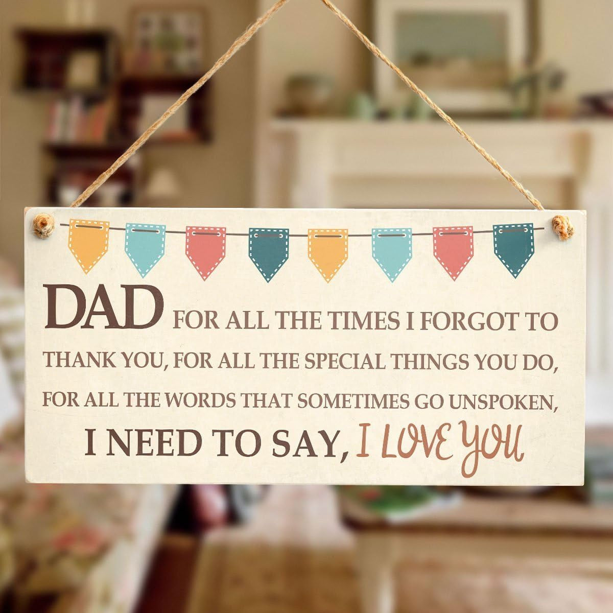 "DAD - I Need to Say I Love You" - Hanging Art Commentary