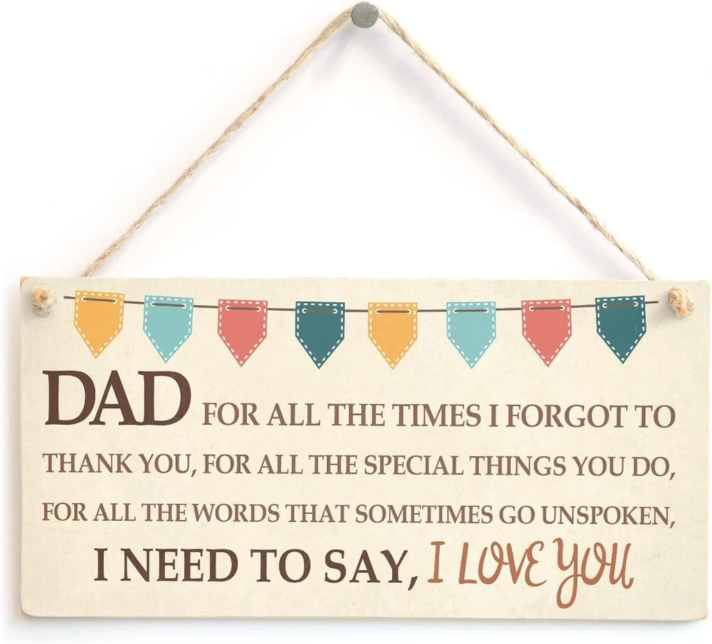 "DAD - I Need to Say I Love You" - Hanging Art Commentary