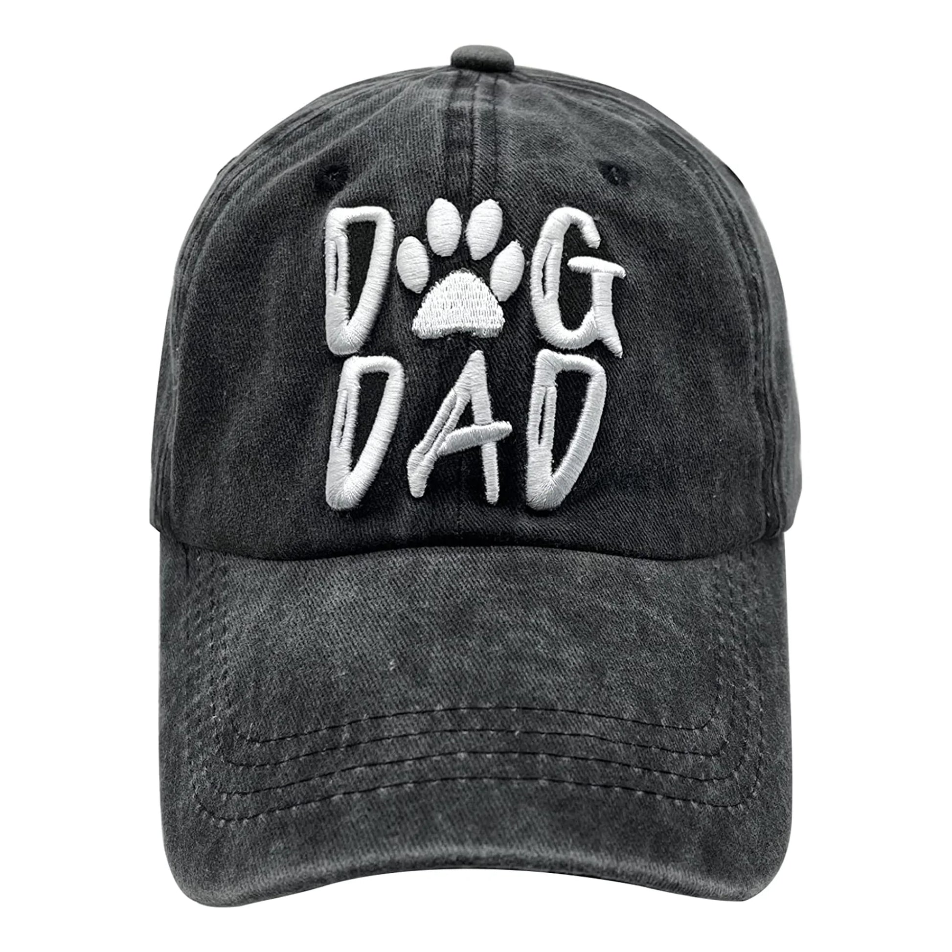 Men'S Dog Dad Hat, Washed Adjustable Baseball Cap Dog Lover Hats