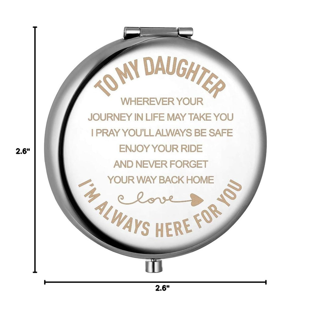 Daughter Gifts from Mom and Dad,Christmas Birthday Gift for Daughter Adult or Girls,Mother Daughter Gifts Compact Mirror