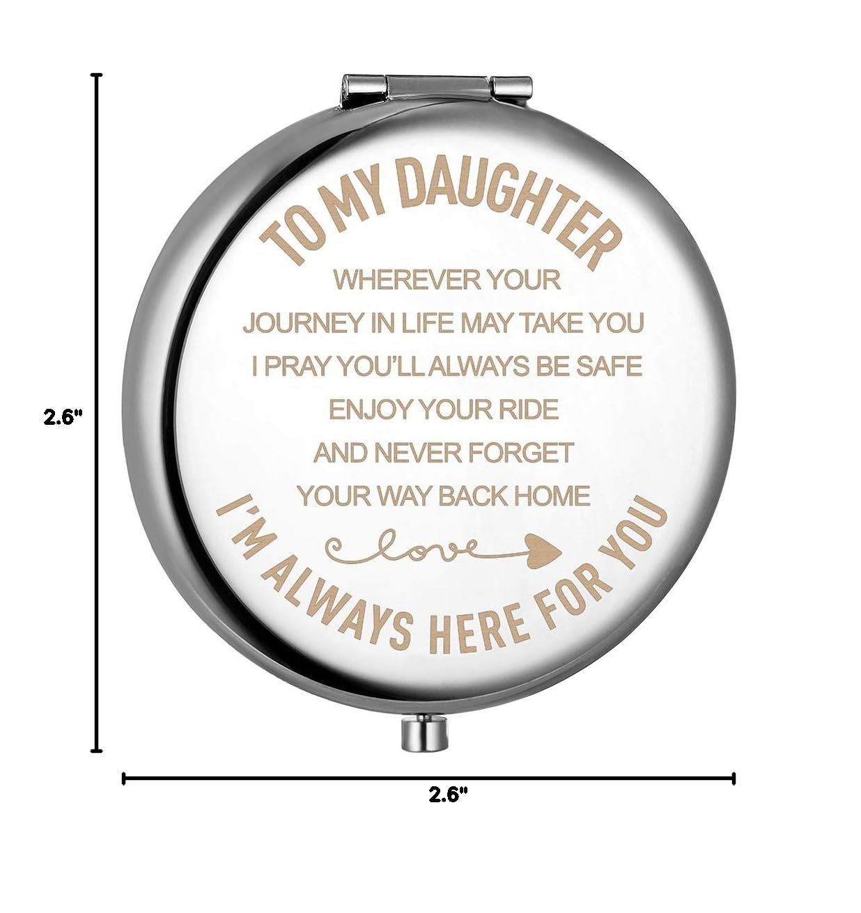 Daughter Gifts from Mom and Dad,Christmas Birthday Gift for Daughter Adult or Girls,Mother Daughter Gifts Compact Mirror