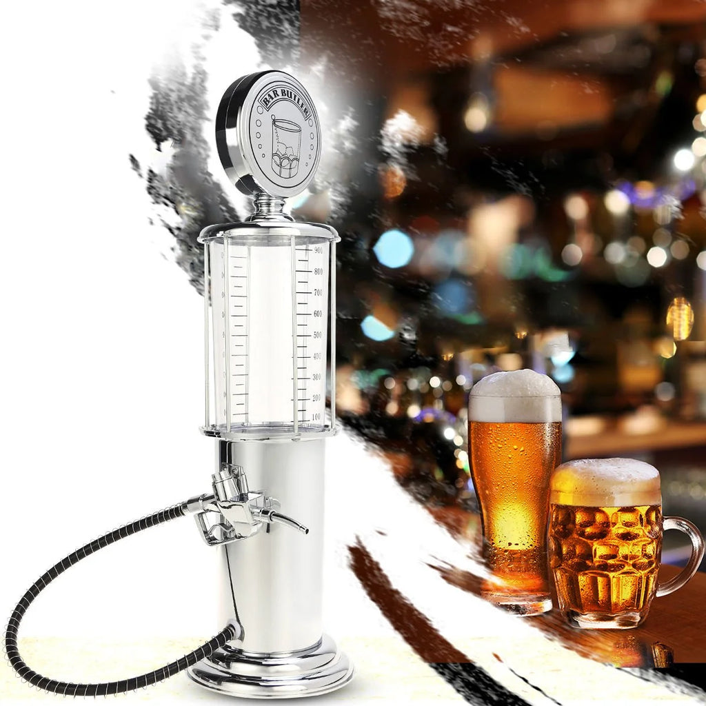 Gas Pump Whiskey / Bourbon Decanter - Liquor Dispenser for Vodka, Rum, Wine, Tequila or Scotch Decanter Is Stainless Steel