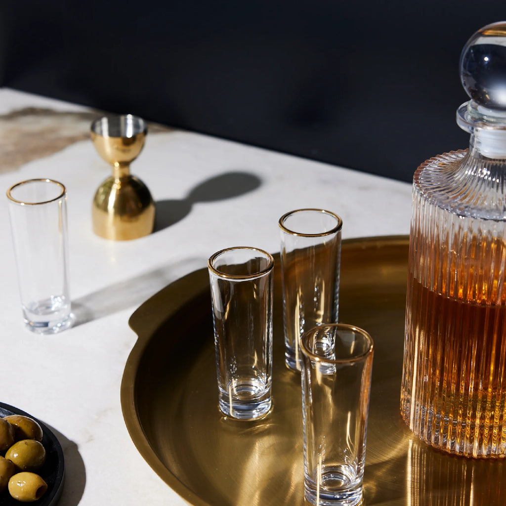 5-Piece Whiskey Decanter and Cocktail Glasses Set