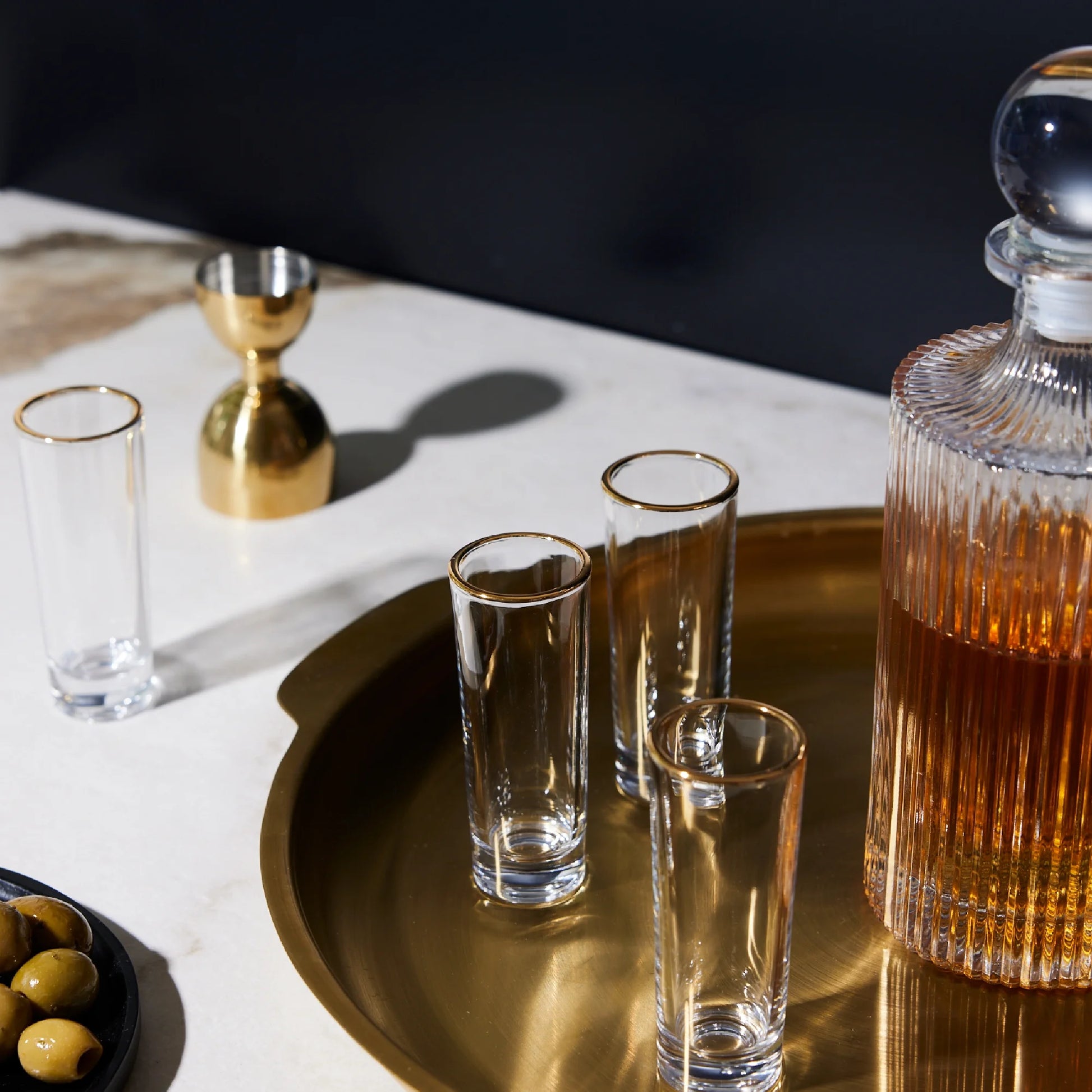 5-Piece Whiskey Decanter and Cocktail Glasses Set