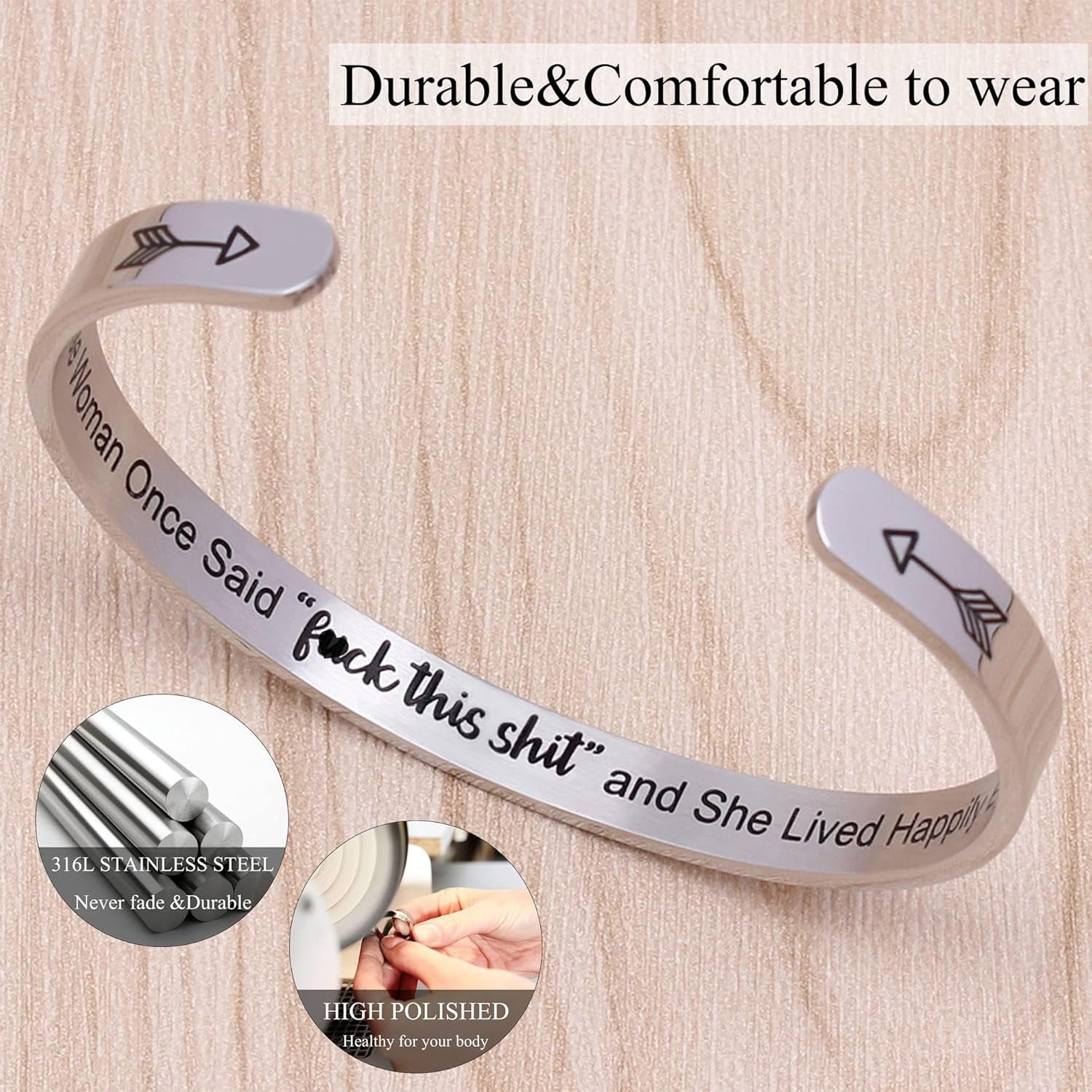 Bracelets for Women Mothers Day Bracelet Gifts from Daughter Inspirational Gifts for Women Graduation Gifts for Her Motivational Birthday Cuff Bangle Friendship Personalized Mantra Jewelry…