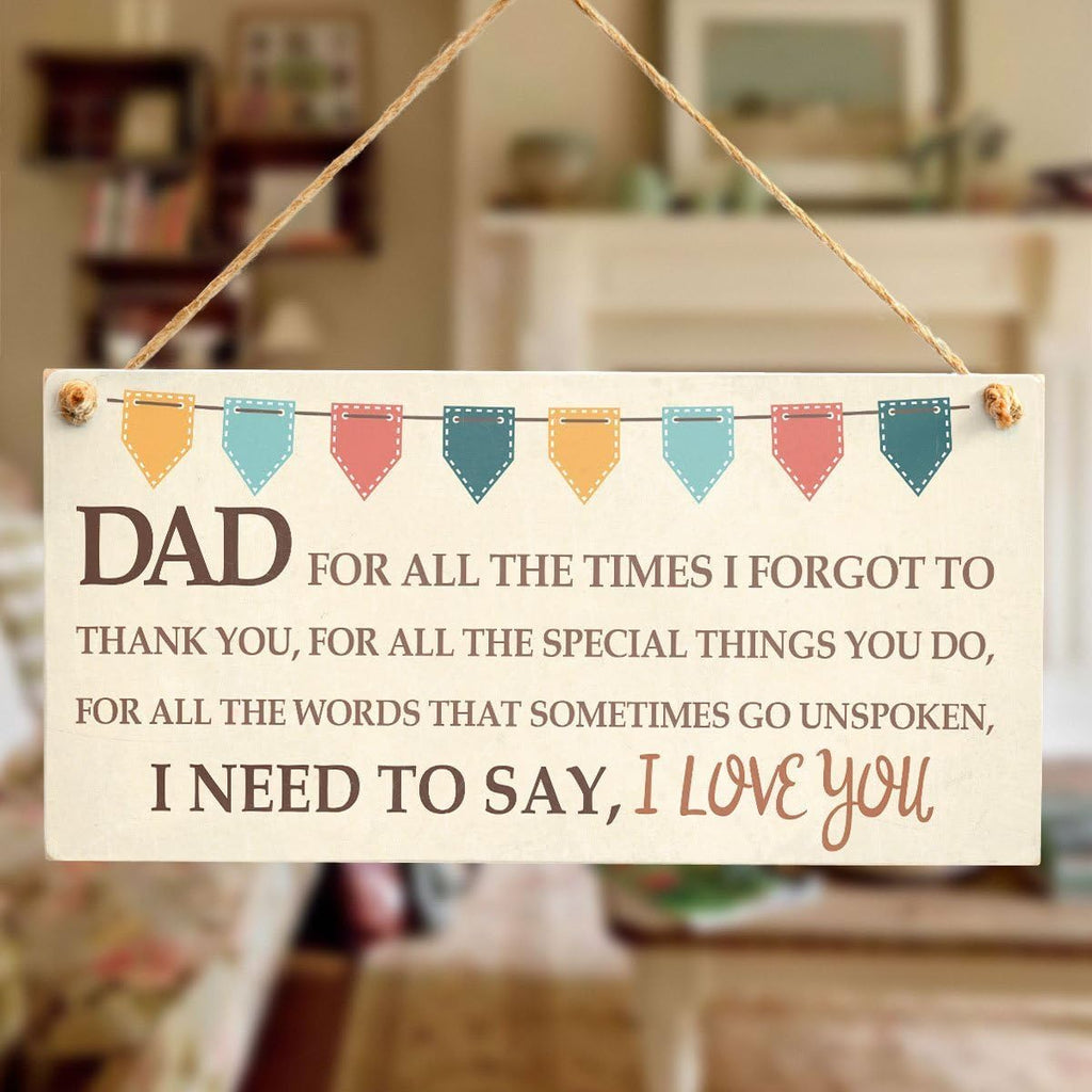 "DAD - I Need to Say I Love You" - Hanging Art Commentary