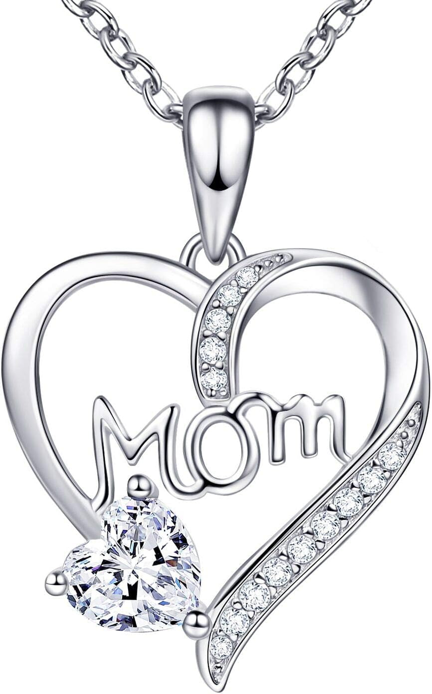 Mom Necklace for Women 925 Sterling Silver Birthstone Necklace for Mom, Necklaces for Mom Christmas Gifts Birthday Gifts for Mom