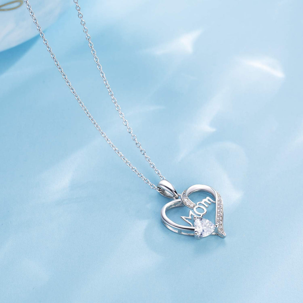 Mom Necklace for Women 925 Sterling Silver Birthstone Necklace for Mom, Necklaces for Mom Christmas Gifts Birthday Gifts for Mom