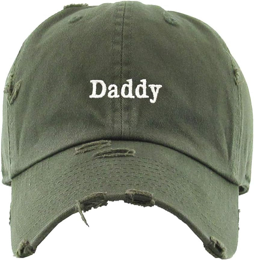 Daddy Vintage Baseball Cap Embroidered Cotton Adjustable Distressed Dad Hat
