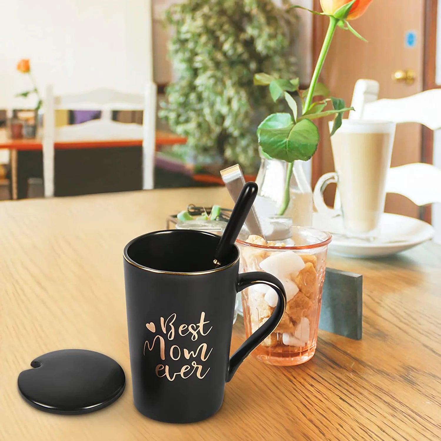 Gifts for Mom - Best Mom Ever Coffee Mug, Mom Gifts for Mothers Day, Birthday Gifts, Christmas Gifts, Mom Gifts,  14 Fl Oz Black Coffee Mugs Ceramic Mug Tea Cup