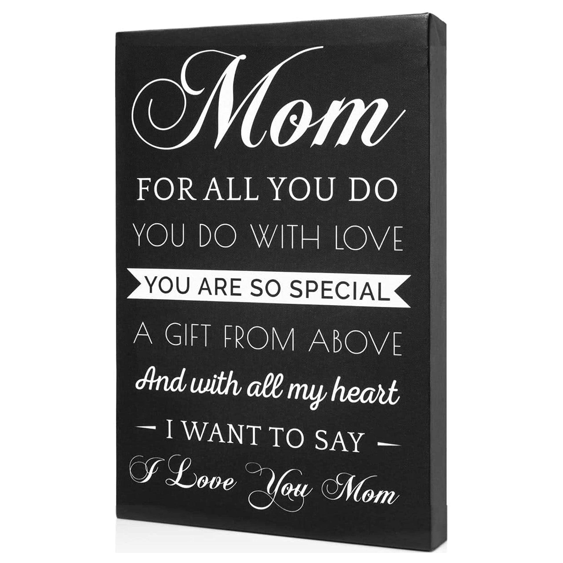 Canvas Wall Art Mom Gift - Hangable Home Decor Gifts for Mom - Unique Gift for Her