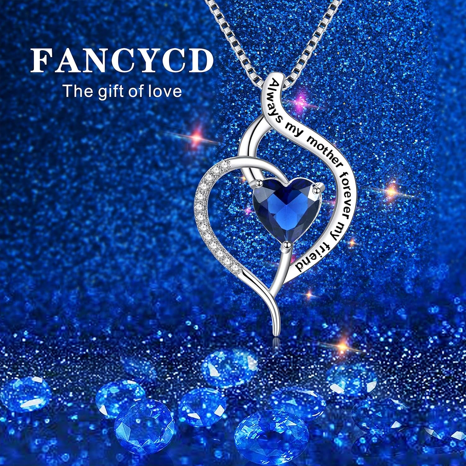 Forever Connected Mother & Son Necklace – Heart Pendant Gift for Mom, Sterling Silver Jewelry for Mother'S Day or Birthday