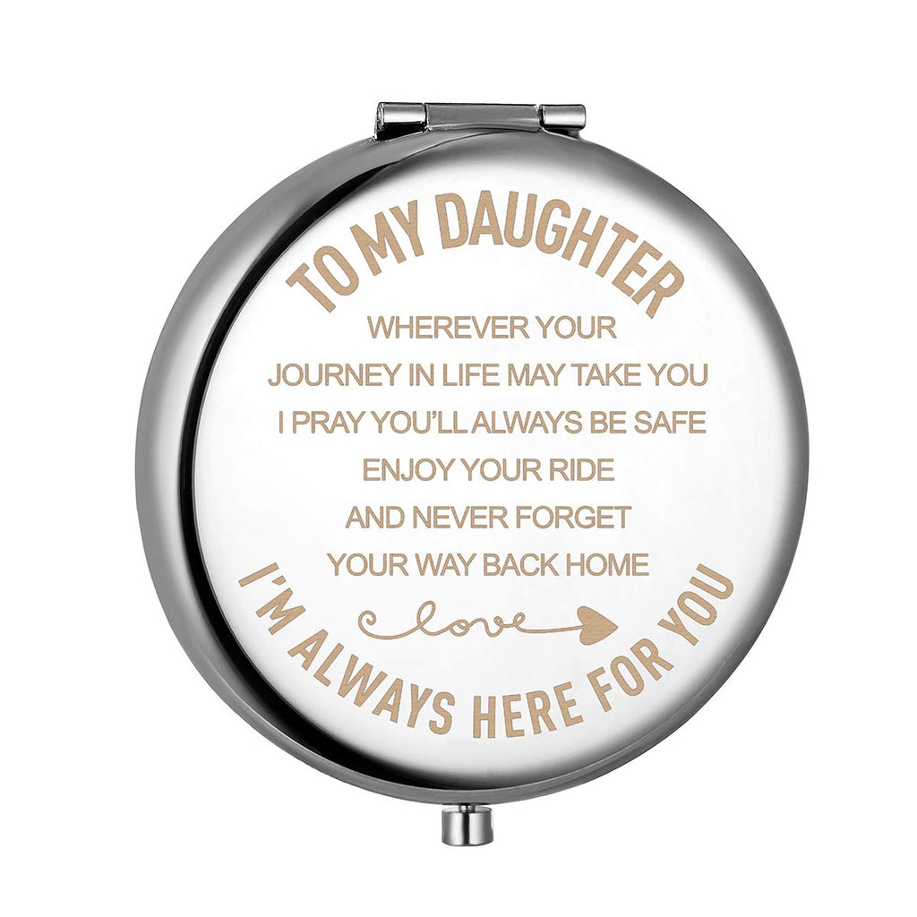 Daughter Gifts from Mom and Dad,Christmas Birthday Gift for Daughter Adult or Girls,Mother Daughter Gifts Compact Mirror