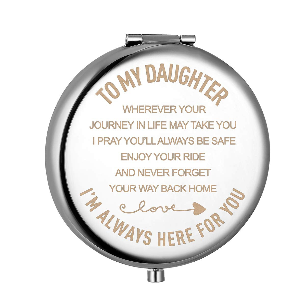Daughter Gifts from Mom and Dad,Christmas Birthday Gift for Daughter Adult or Girls,Mother Daughter Gifts Compact Mirror