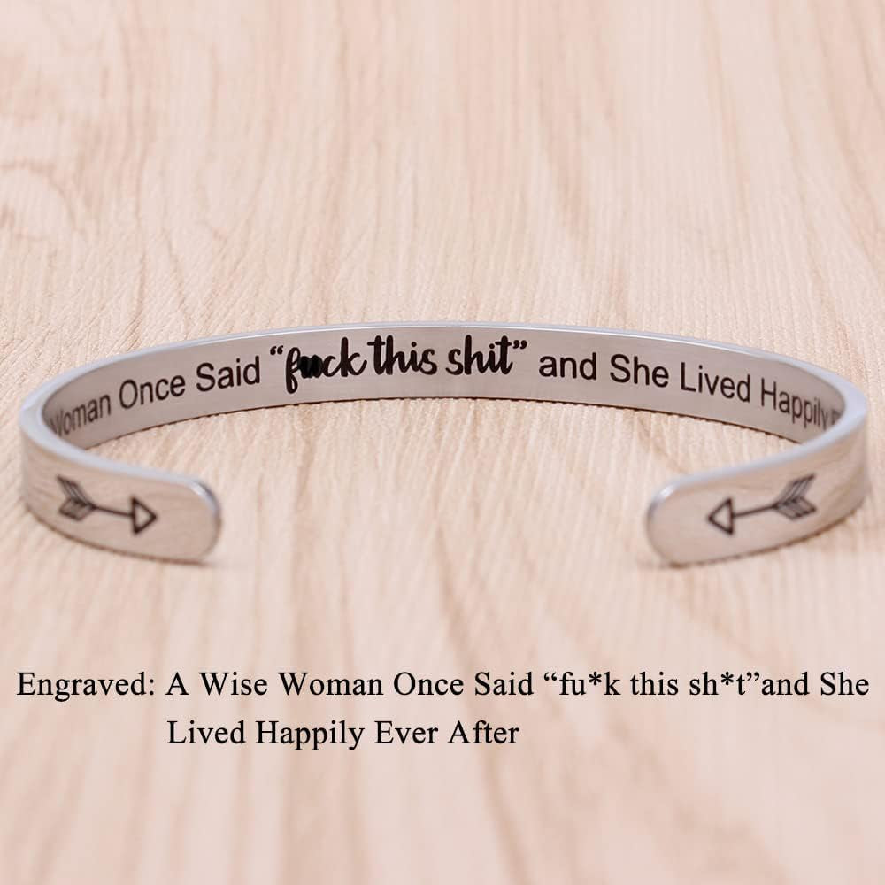 Bracelets for Women Mothers Day Bracelet Gifts from Daughter Inspirational Gifts for Women Graduation Gifts for Her Motivational Birthday Cuff Bangle Friendship Personalized Mantra Jewelry…