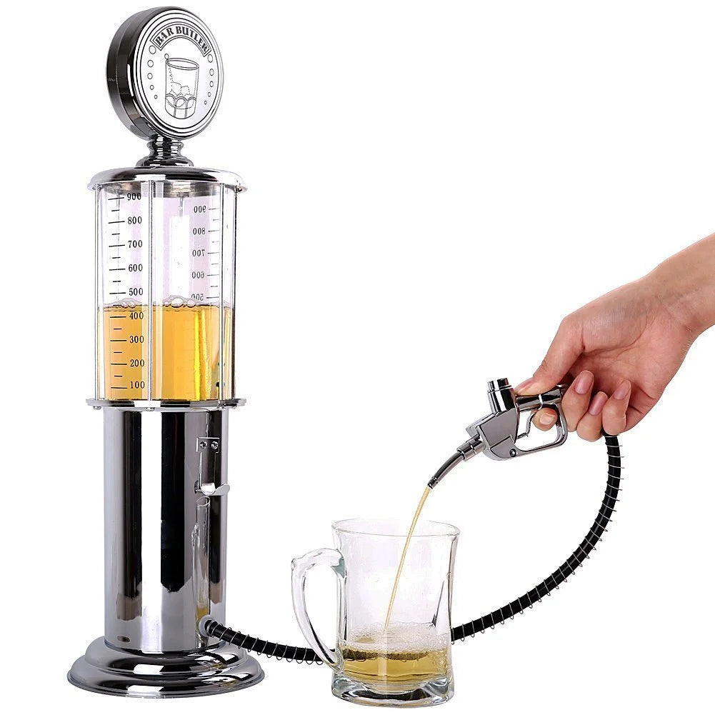 Gas Pump Whiskey / Bourbon Decanter - Liquor Dispenser for Vodka, Rum, Wine, Tequila or Scotch Decanter Is Stainless Steel
