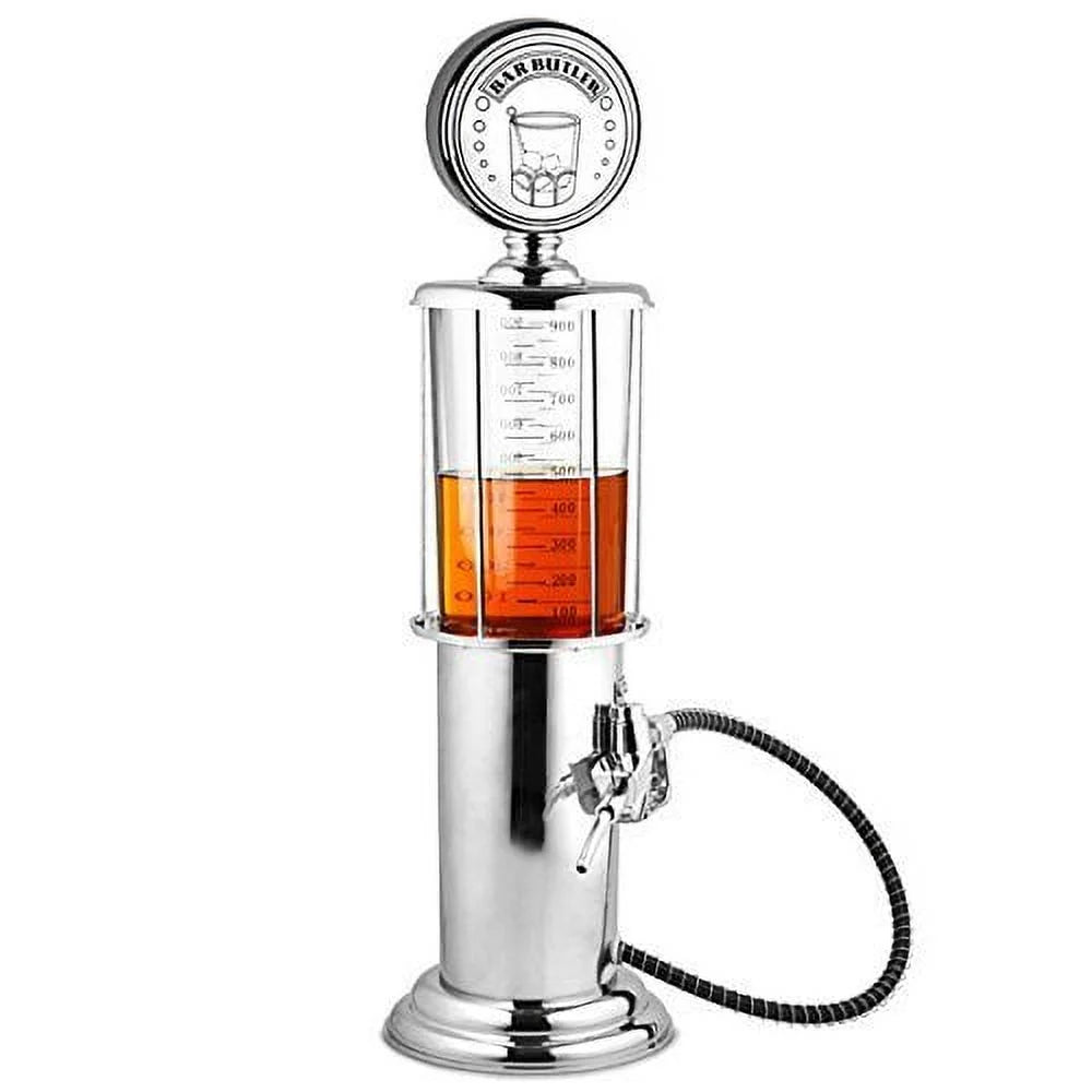 Gas Pump Whiskey / Bourbon Decanter - Liquor Dispenser for Vodka, Rum, Wine, Tequila or Scotch Decanter Is Stainless Steel