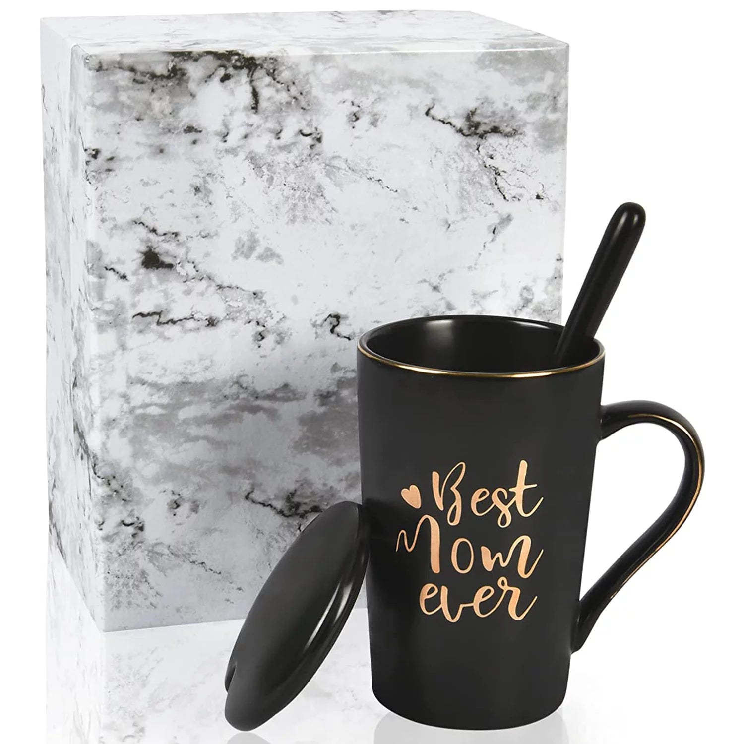 Gifts for Mom - Best Mom Ever Coffee Mug, Mom Gifts for Mothers Day, Birthday Gifts, Christmas Gifts, Mom Gifts,  14 Fl Oz Black Coffee Mugs Ceramic Mug Tea Cup