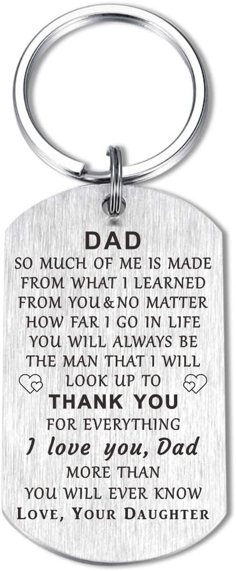 Fathers Day Keychain Gifts for Dad - Dad Gifts from Daughter Son - I Love You Daddy - Daddy Fathers Day Birthday Gift