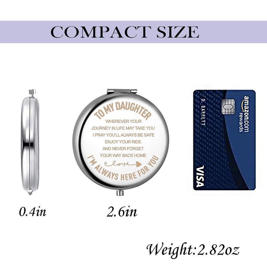 Daughter Gifts from Mom and Dad,Christmas Birthday Gift for Daughter Adult or Girls,Mother Daughter Gifts Compact Mirror