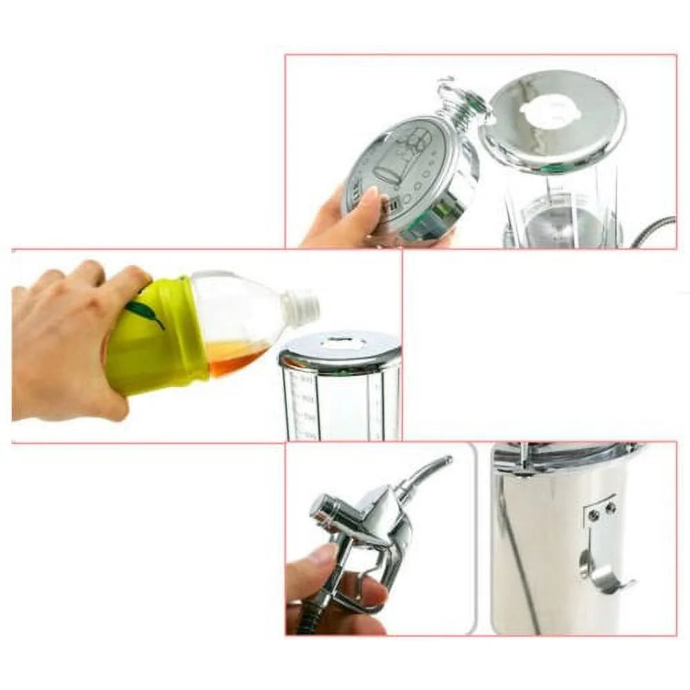 Gas Pump Whiskey / Bourbon Decanter - Liquor Dispenser for Vodka, Rum, Wine, Tequila or Scotch Decanter Is Stainless Steel